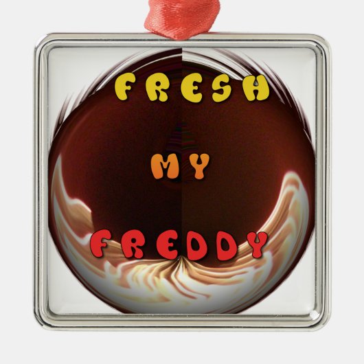 Fris mijn Freddy Art Print Metalen Ornament (Voorkant)