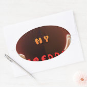 Fris mijn Freddy Art Print Ovale Sticker (Envelop)