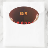 Fris mijn Freddy Art Print Ovale Sticker (Tas)