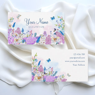 Fris paarse blauw Bloemen zomerbloei Visitekaartje