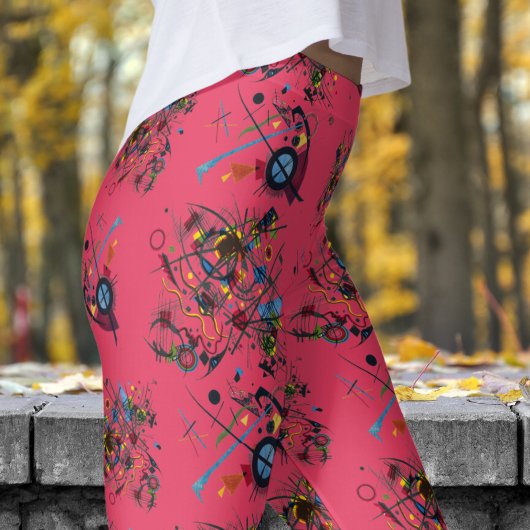 Fris roze Abstract patroon Leggings