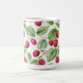 Fris sappig Frambozenfruit Naadloos patroon Magische Mok (Midden)
