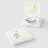 FRIS TIJM Marmeren Steen Onderzetter (Zijkant)