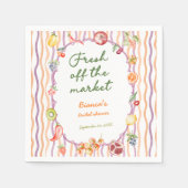 Fris van de Markt Whimsical Bruidsmeisjesfeest Servet (Voorkant)