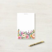Frisante Waterverf Floral Blooms gepersonaliseerd Post-it® Notes (Op bureau)