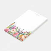 Frisante Waterverf Floral Blooms gepersonaliseerd Post-it® Notes (Schuin)