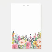 Frisante Waterverf Floral Blooms gepersonaliseerd Post-it® Notes (Voorkant)