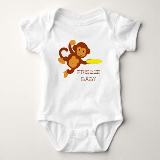 Frisbee Baby Monkey Baby Bodysuit (Voorkant)