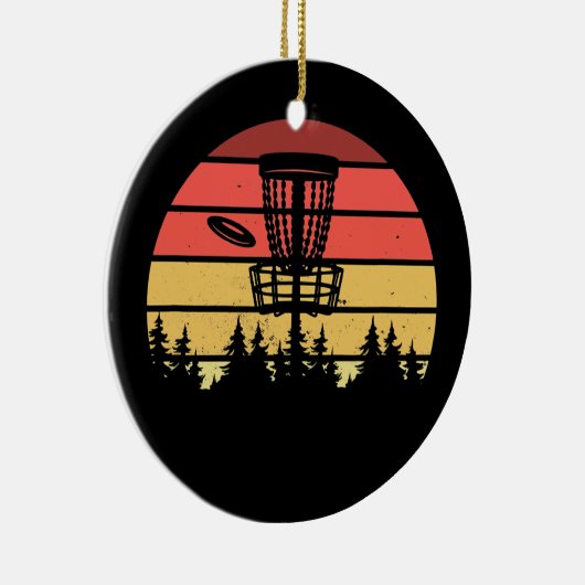  Frisbee Basket Disk Golf Sport Ultimate Keramisch Ornament (Rechts)