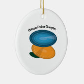 Frisbee Champ Keramisch Ornament (Rechts)