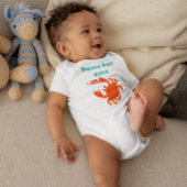 Frisbee Crab Beach Baby gepersonaliseerd Romper