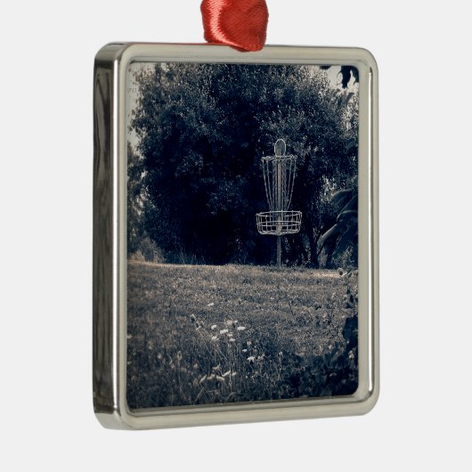 Frisbee Disk Golf Basket Metalen Ornament (Rechts)