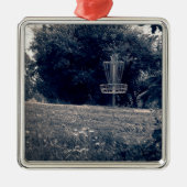 Frisbee Disk Golf Basket Metalen Ornament (Voorkant)