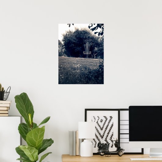 Frisbee Disk Golf Basket Poster (Thuiskantoor)