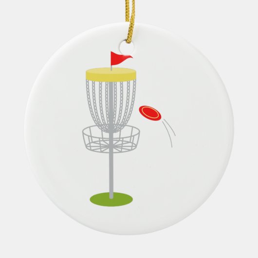 Frisbee Disk Golf Keramisch Ornament (Voorkant)