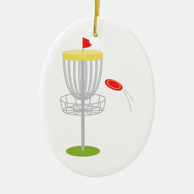 Frisbee Disk Golf Keramisch Ornament (Voorkant)