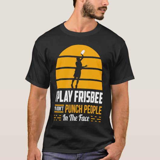 Frisbee Disk Golf Team slaat geen mensen in de F T-shirt (Voorkant)