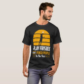 Frisbee Disk Golf Team slaat geen mensen in de F T-shirt (Voorkant volledig)