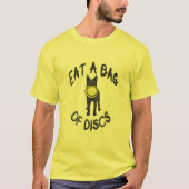 Frisbee Dog Eet een tas met schijven Duitse herder T-shirt (Voorkant)
