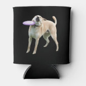 Frisbee Dog Meme Dubbelzijdig Zwart Blikjeskoeler (Voorkant)