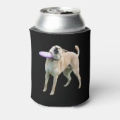 Frisbee Dog Meme Dubbelzijdig Zwart Blikjeskoeler (Blikje Achterkant)