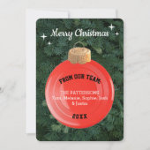 Frisbee Fan Gepersonaliseerde Ornament Kerst Kaart (Voorkant)