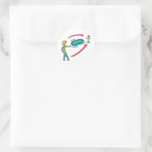 Frisbee Flying Disk Ronde Sticker (Tas)