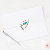 Frisbee Flying Disk Ronde Sticker (Envelop)