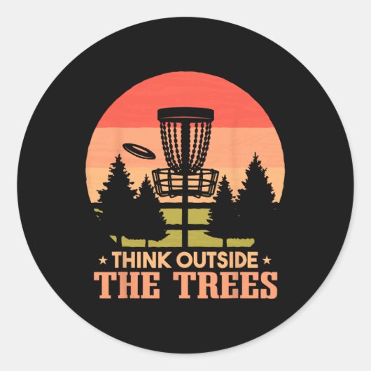 Frisbee Golf Disc Golf Grappig _1 Ronde Sticker (Voorkant)
