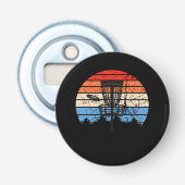 Frisbee Golf Disk Golf Retro Button Flesopener (Voorkant)