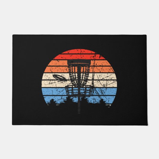 Frisbee Golf Disk Golf Retro Deurmat (Voorkant)