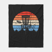Frisbee Golf Disk Golf Retro Fleece Deken (Voorkant)