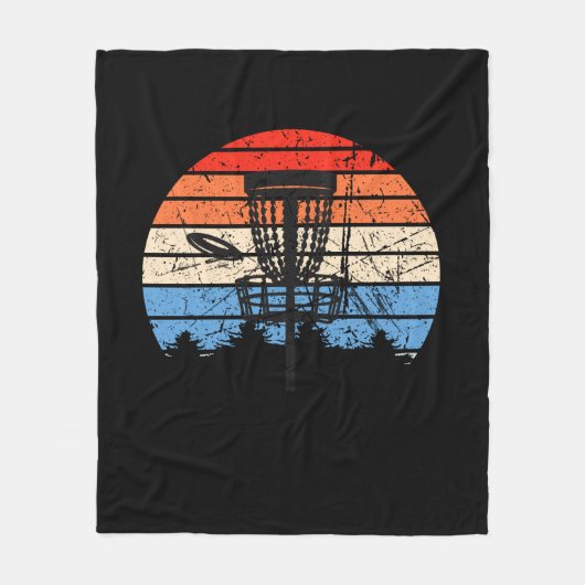 Frisbee Golf Disk Golf Retro Fleece Deken (Voorkant)
