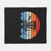 Frisbee Golf Disk Golf Retro Fleece Deken (Voorkant (Horizontaal))