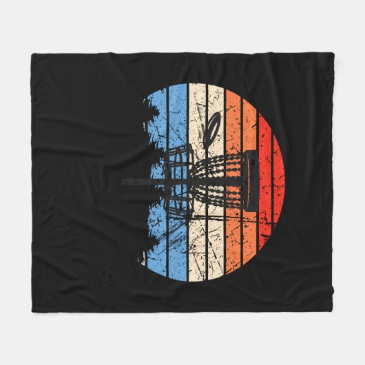 Frisbee Golf Disk Golf Retro Fleece Deken (Voorkant (Horizontaal))