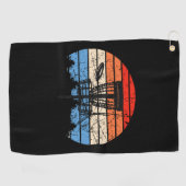 Frisbee Golf Disk Golf Retro Golfhanddoek (Horizontaal)