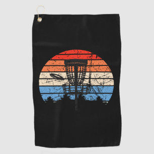 Frisbee Golf Disk Golf Retro Golfhanddoek