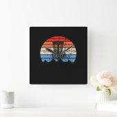 Frisbee Golf Disk Golf Retro Vierkante Klok (Huis)