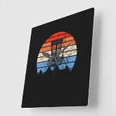 Frisbee Golf Disk Golf Retro Vierkante Klok (Hoek)