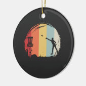 Frisbee Golf Retro Keramisch Ornament (Links)