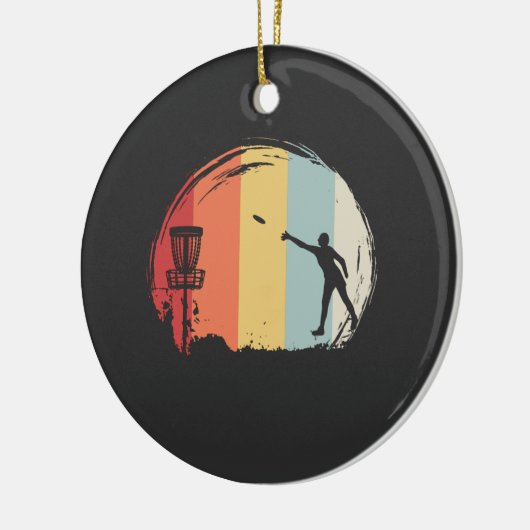 Frisbee Golf Retro Keramisch Ornament (Links)