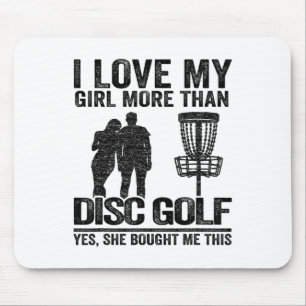 Frisbee Golf Schets Ik Hou Meer Van Mijn Meisje Da Muismat