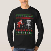 Frisbee Golf Ugly Christmas Sweater T-shirt (Voorkant)