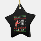 Frisbee Golf Ugly KerstSweater Keramisch Ornament (Links)