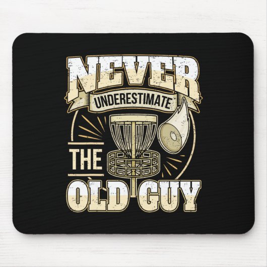 Frisbee Golf Vader Opa Ik Onderschat Nooit  Muismat (Voorkant)