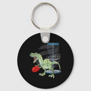 Frisbee Golfer T Rex Dinosaur Golf Speler Dino Dis Sleutelhanger
