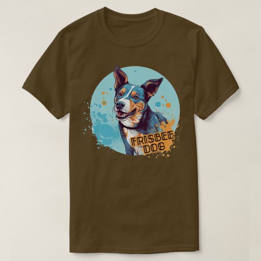 Frisbee Hond 1 T-shirt (Design voorkant)