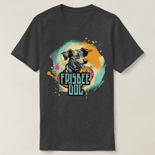 Frisbee Hond 2 T-shirt (Design voorkant)