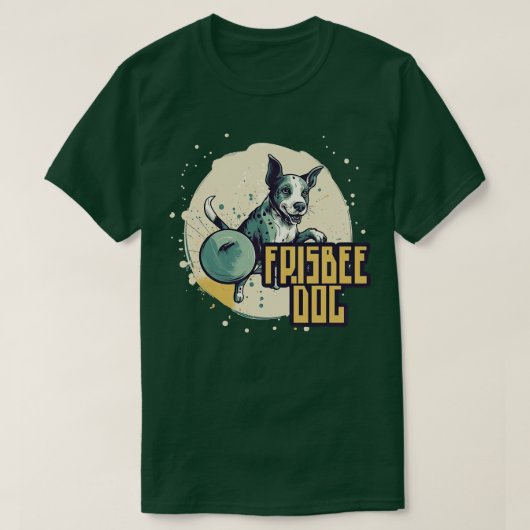 Frisbee Hond 3 T-shirt (Design voorkant)