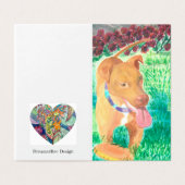 Frisbee in de Rozen bedankje Kaart (Buitenkant ongevouwen)